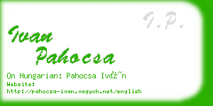 ivan pahocsa business card